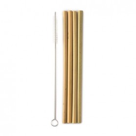 Pajitas de bambú (4ud.) con limpiador